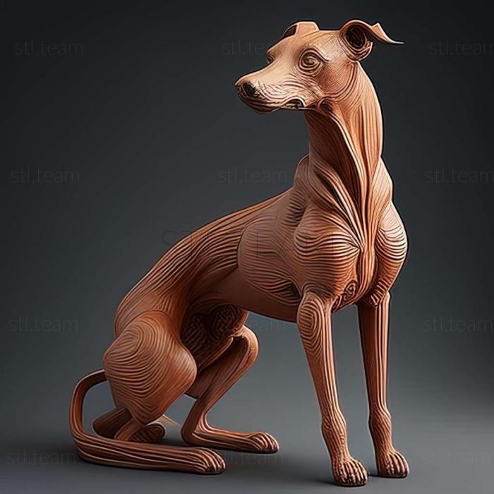 3D модель Собака російської хорта (STL)